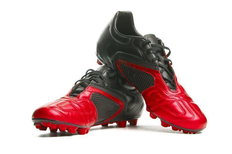 Fußballschuhe, rot 42
